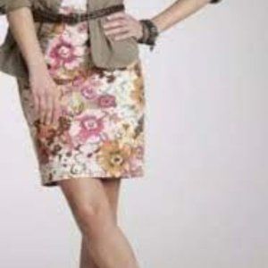 Vintage Y2K J. CREW Floral Pencil Skirt Women’s size 0 Pink Purple Office Siren
